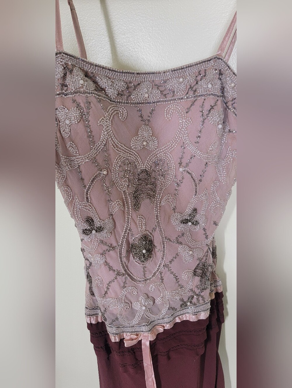Vintage Silk Beaded Sue Wong Dress Size 6 - Picture 2 of 7